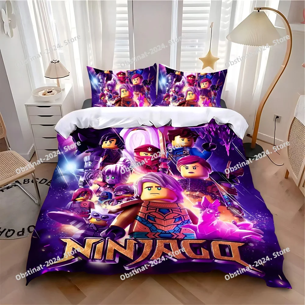 

Пододеяльник, наволочка, комплект постельного белья, горячая игра N-Ninjagoes, украшение для спальни для взрослых, мальчиков и девочек, детский одинарный, двойной, большой размер