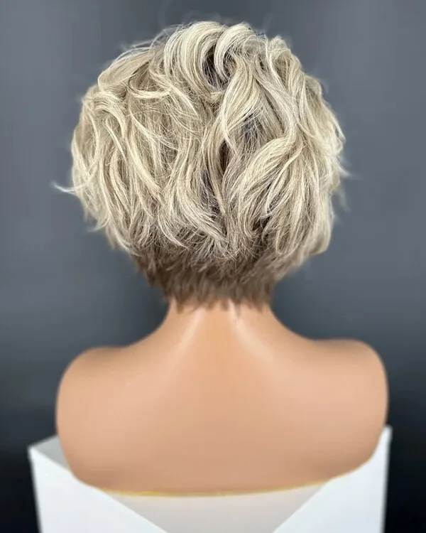 Pixie Wave  Wigs Lace Front Wigs Pre Plucked Wig