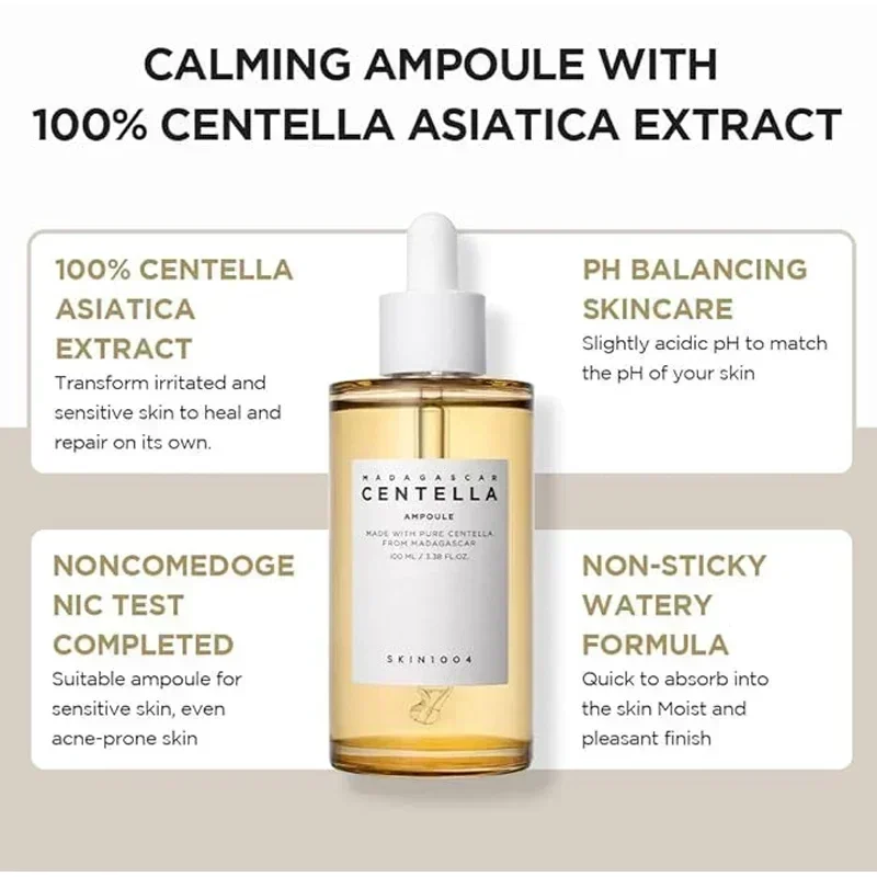 100 ml Centella Asiatica Essence Beruhigendes, feuchtigkeitsspendendes, aufhellendes Gesichtsserum, aufhellende Kapsel, Ampulle, tägliche Hautpflegelösung