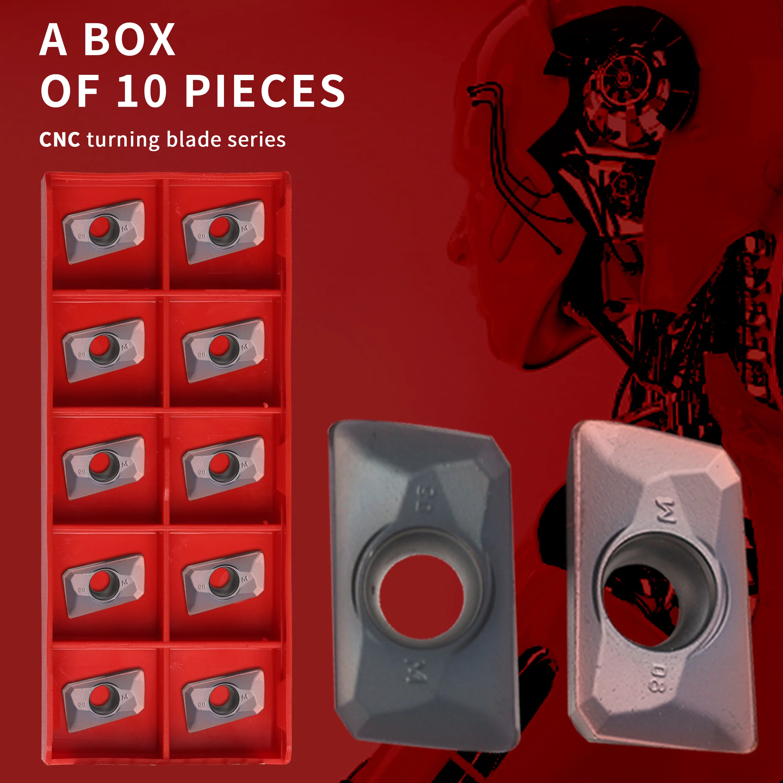10pcs APMT1135 APMT160408PDER YBG202 APMT160408PDER YBG205  Milling Inserts CNC Metal Lathe Cutting Tool Carbide Turning Inserts