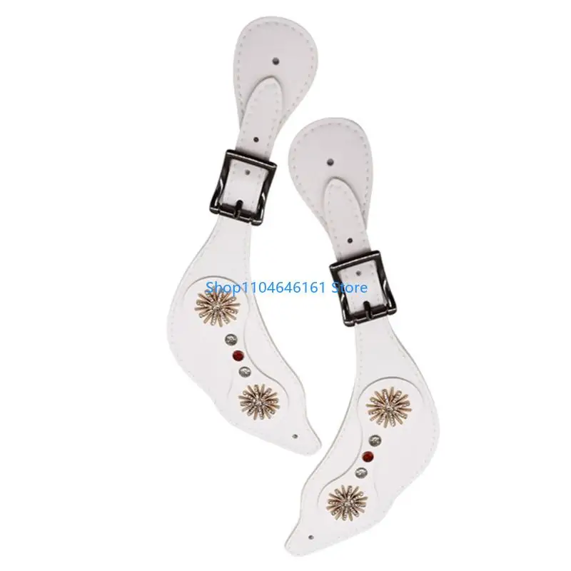 Bota flor couro PU vintage alça para cavalos cavalos duradouros