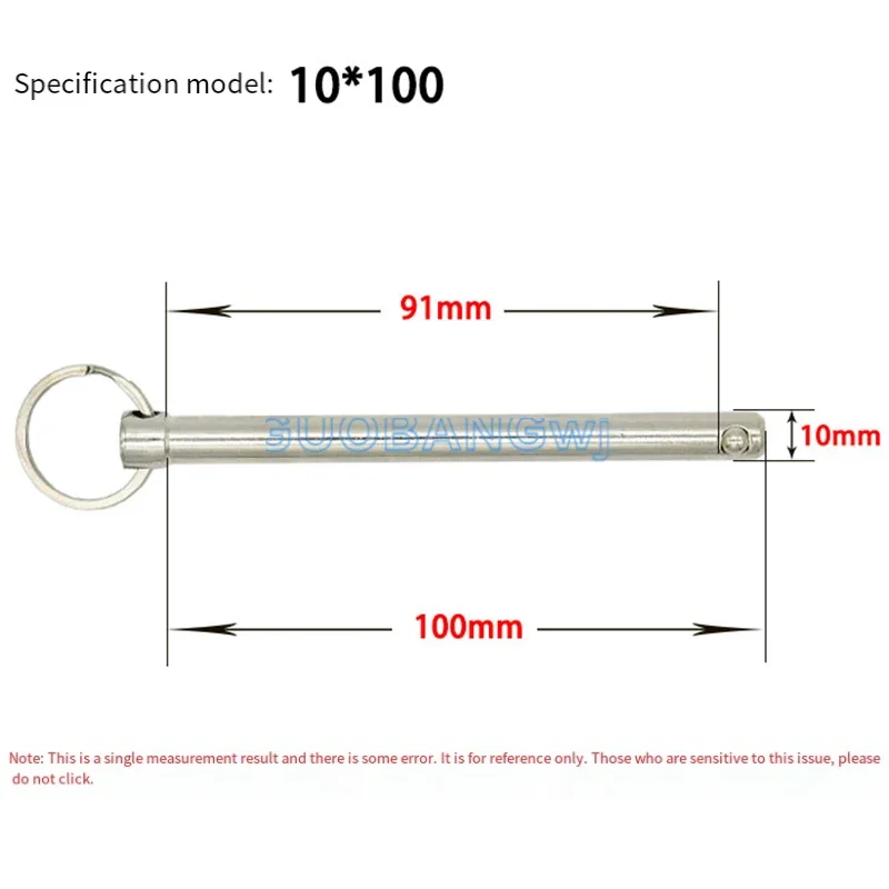 Carbon Steel Spring Plunger Ball Lock Pin, Quick Release Safety Cotter Pin for Machiner M6-M12y, Agricultural Vehicle & Marine