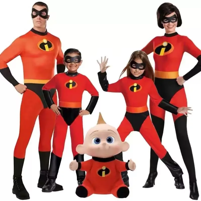 Disfraz de Anime The Incredibles 2 Elastigirl, traje de superhéroe Zentai, monos para mujer y adulto