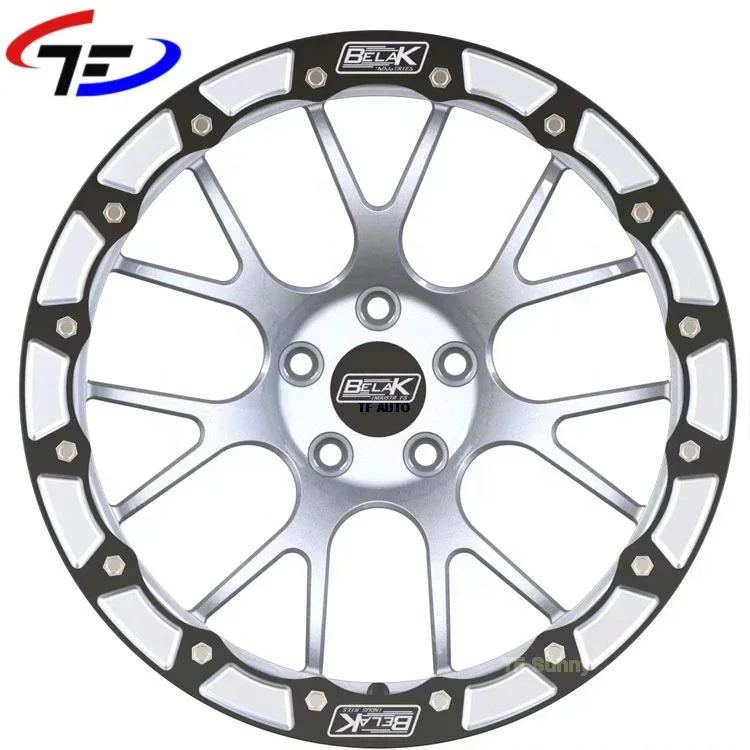 Drag Racing 18x10J  7 backspace Aluminum Car Beadlock Forged Negative Offset 139.7 Black Wheels