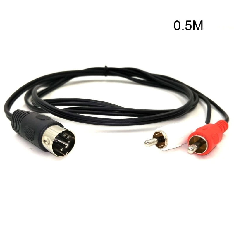 Replacement 5 Pin DIN Plugs Male to 2RCA Male Converter for Electrophonic Bang