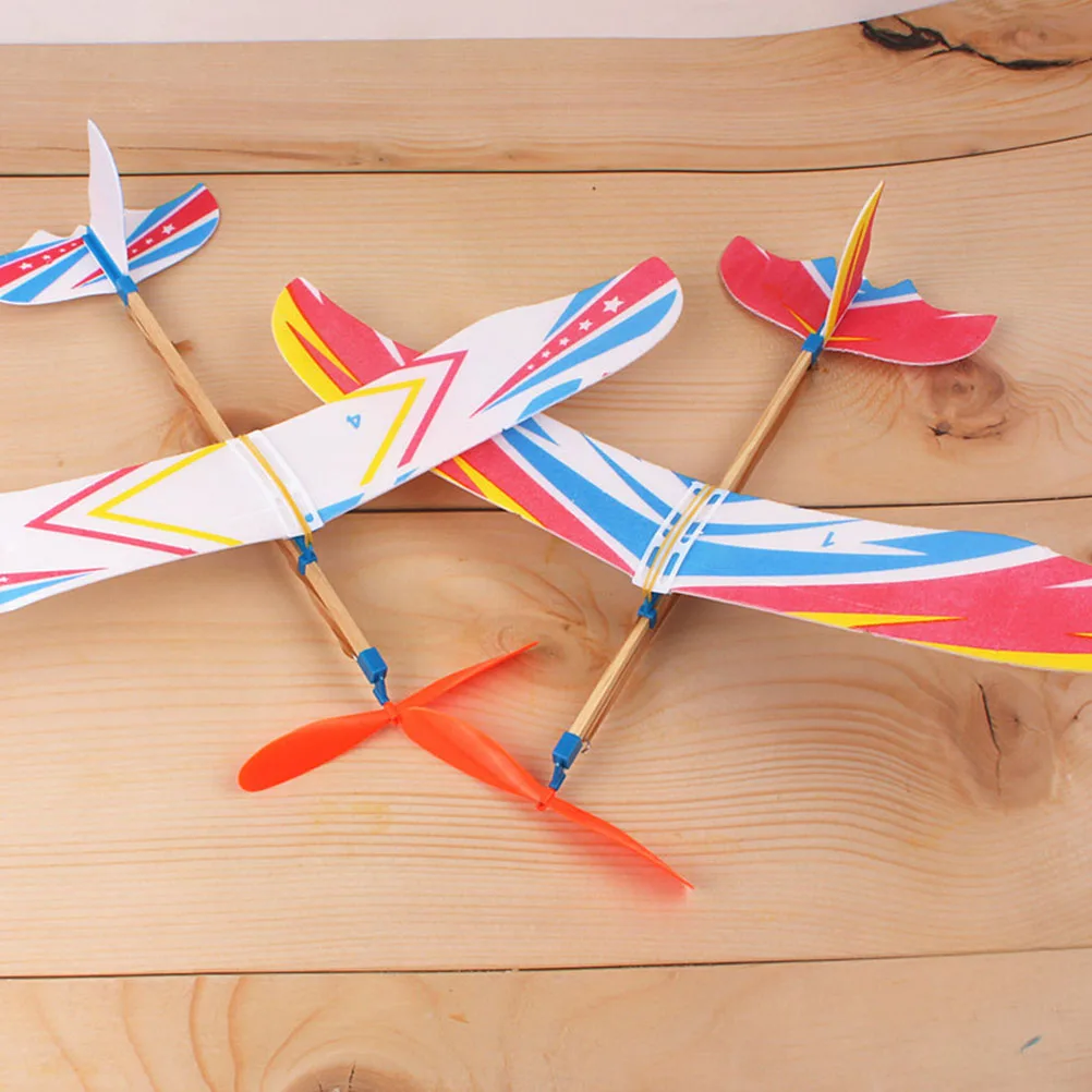 6 Pcs Airplane Model Toys Educational for Kids Glider Handmade Planes Children DIY Plaything Paper Plastic Educational Plaything