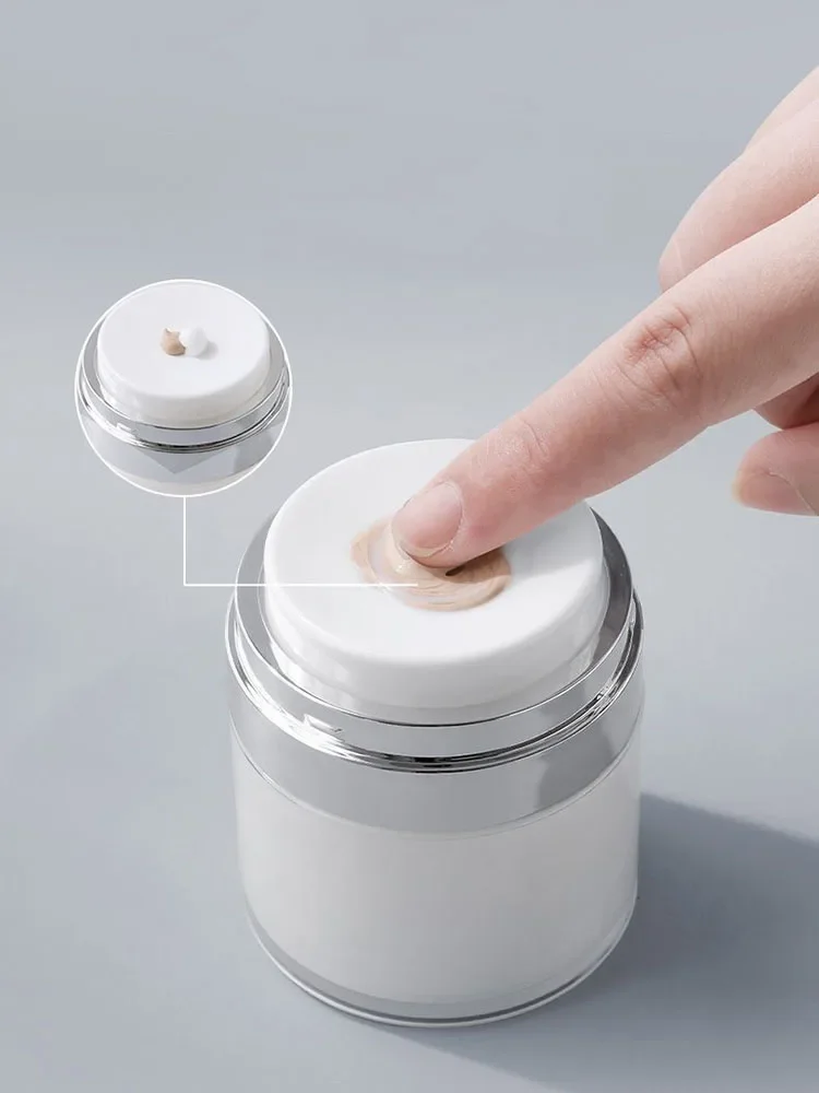 Pot à crème sous vide avec pompe sans air, conteneurs de voyage pour lotion, anti-fuite, vides, rechargeables, en acrylique, pour cosmétiques