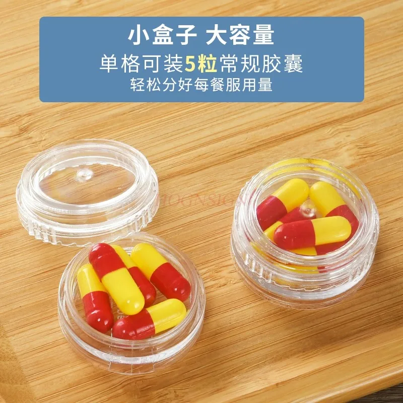 Ultra thin and portable medicine box, seven days a week, portable medicine box, mini hidden and private medicine box