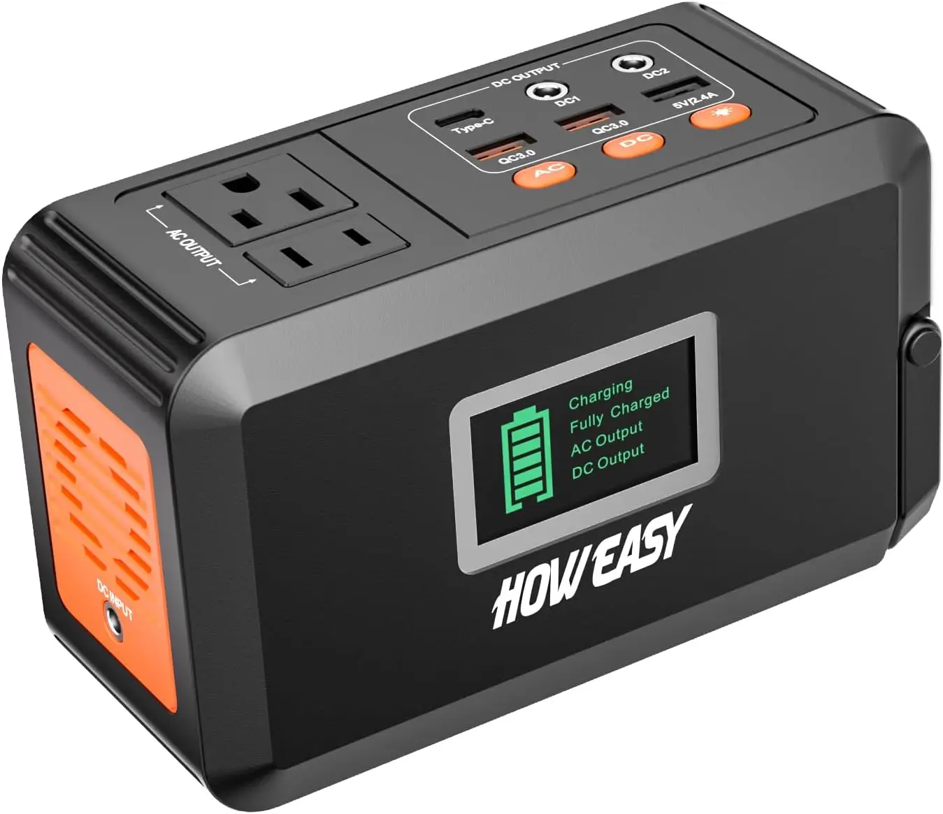 

Portable Power Station 120W with 88Wh Battery, AC/DC/USB Outputs for Camping Emergency
