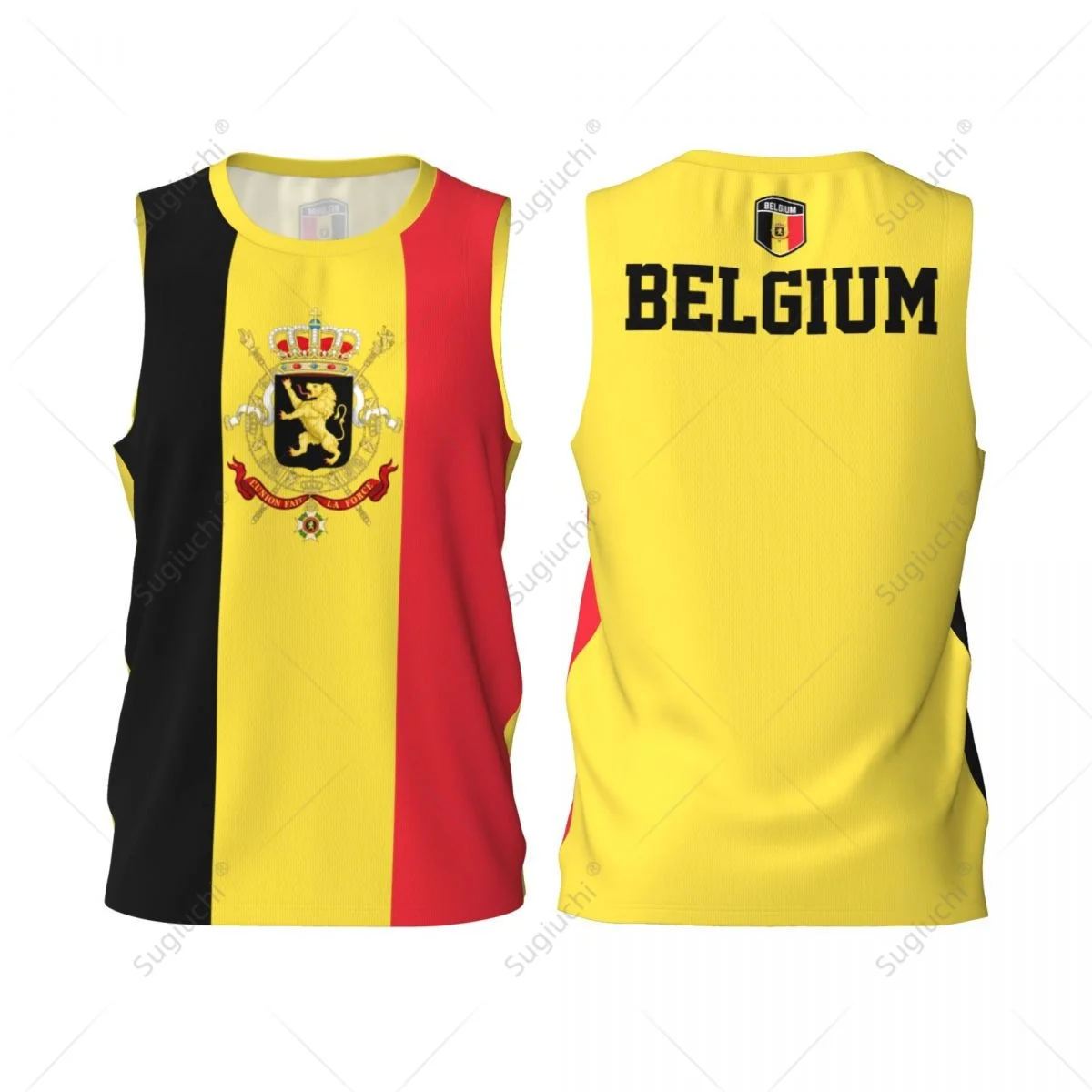 Belgium Flag Men Basketball Sports Jersey Running Fitness Multifunction Sleeveless tshirt Exclusive Custom Name Nunber