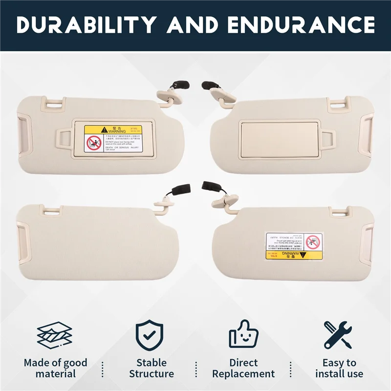 

Durable-For Hover Haval H7 Car Interior Sun Visor Front Sun Shield Auto Inner Sunshade Antidazzle Visor Assy