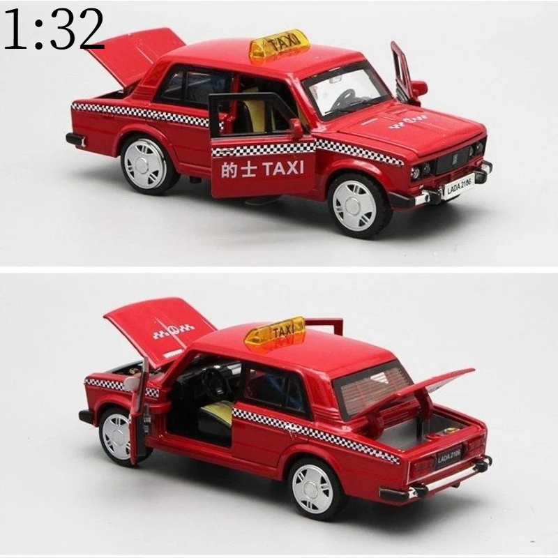

In stock/Vintage Lada 2017 Niva car model, taxi police car alloy/Children's toy, Huili gift, original box
