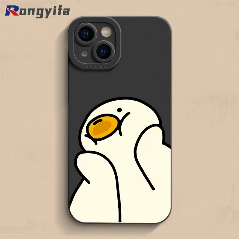 

For Samsung Galaxy A73 A53 A33 A23 A13 Note 10 Plus 9 8 S10 Lite A91 A81 J7 J5 Pro Phone Cover Cute Duck Casing Silicone Cases