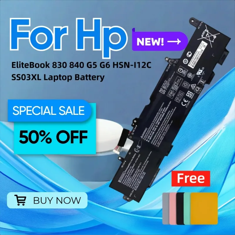 لبطارية الكمبيوتر المحمول HP EliteBook 830 840 G5 G6 HSN-I12C SS03XL تعطي لوحة الماوس
