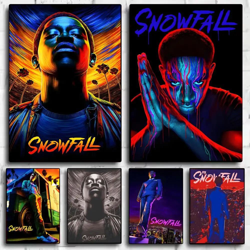 S_Snowfall Poster Perfect Sticker Self Adhesive Art Designed for Home Dining Office Spaces #1