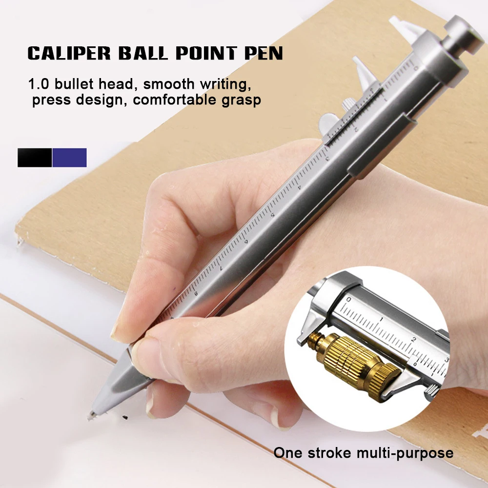 Multifunction Caliper pen Ball-Point 0.5mm ballpoint Pen Gel Ink Pen Vernier Caliper Roller Ball Pen Student School Stationery