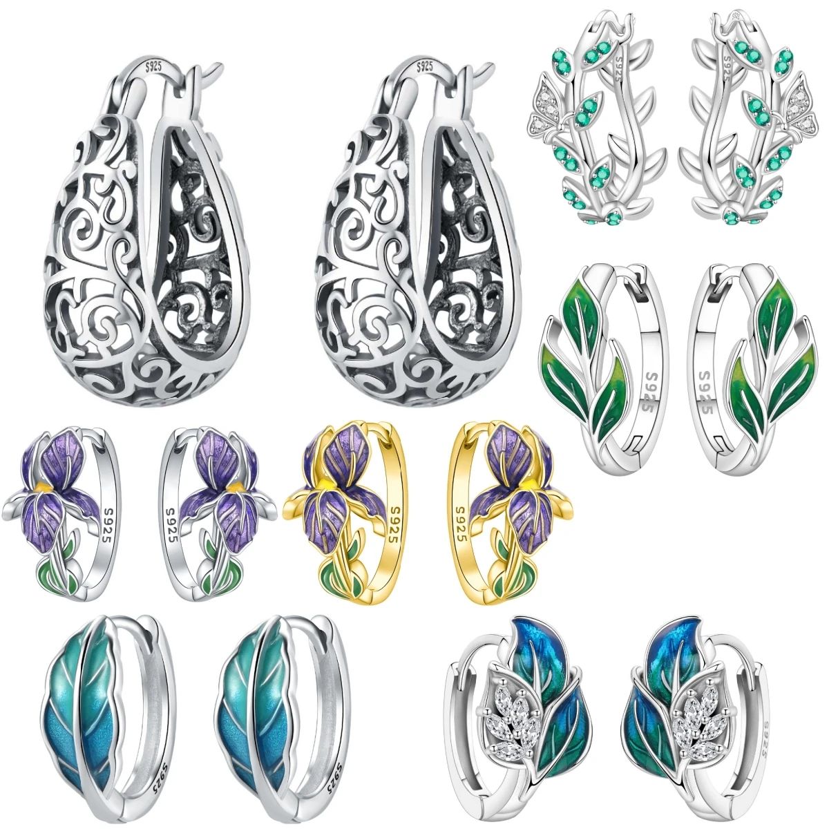 

925 Sterling Silver Vintage Vine Series Earring Jewelry Versatile Hoop Earrings For Women Jewelry Fine Birthday Party Gifts