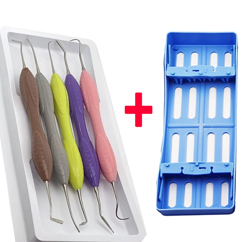 

5Pcs Dental Thick Handle Composite Resin Filler Set Dentist Aesthetic Restoration Dental Silicone Resin Spatula Instruments Tool