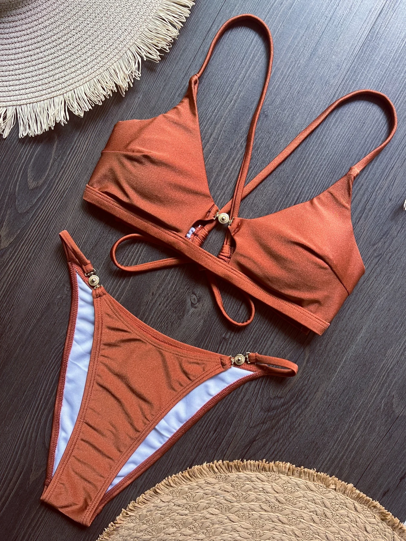 

Miyouj 2026 Bikinis Leopard Swimsuit Bandage Bath Wear Sexy Piece Suits Low Waist Swimwear Triangle Bathsuit Summer Biquini