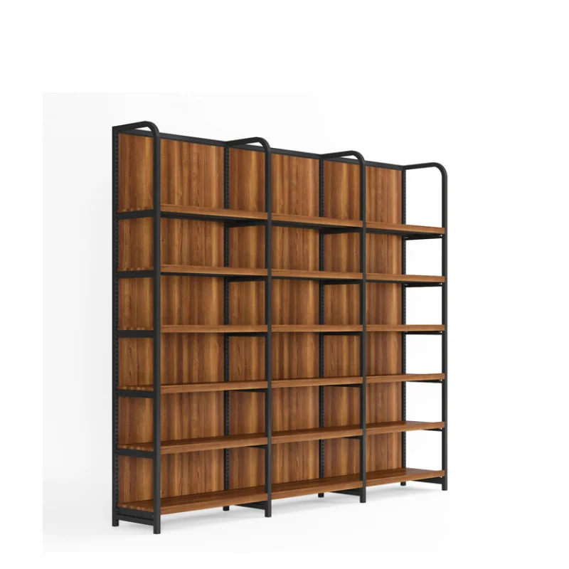 مخصص. أرفف سوبر ماركت العرض الحديثة الخشب، رف معدات السوبر ماركت #4