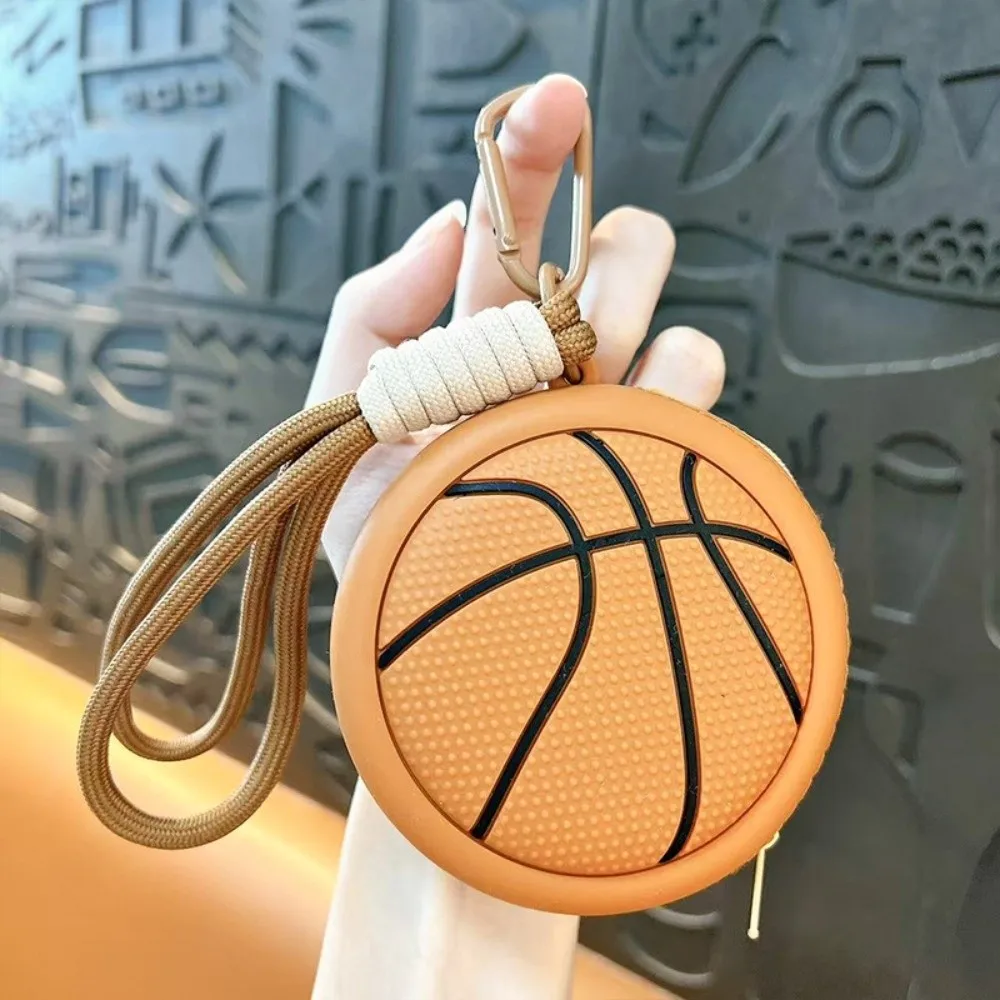 New Cartoon Sporty Storage Bag Football Basketball Key Ring Wallet Volleyball Baseball Bag Pendant Earphone Case