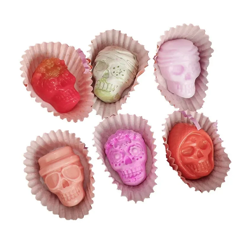 Totenkopf-Eiswürfelform 10er-Set Wiederverwendbare Silikon-Eisform für Getränke, Whiskey, Cocktails, Schokolade, Eiscreme, Küchen- und Backwerkzeuge – Detail 8