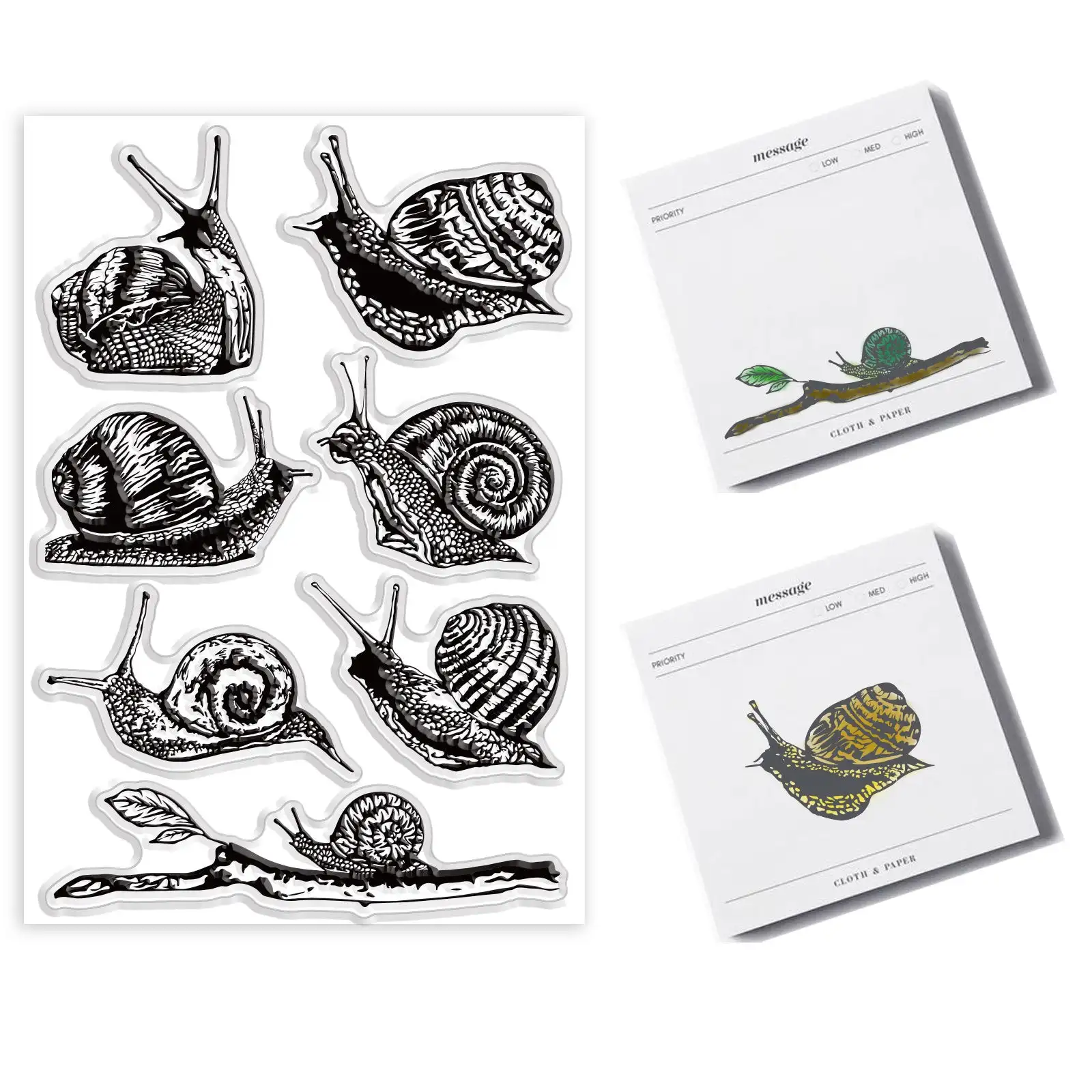 2023 new snail stamp Clear Stamps for Scrapbooking Transparent Silicone Rubber DIY Photo Album Decor