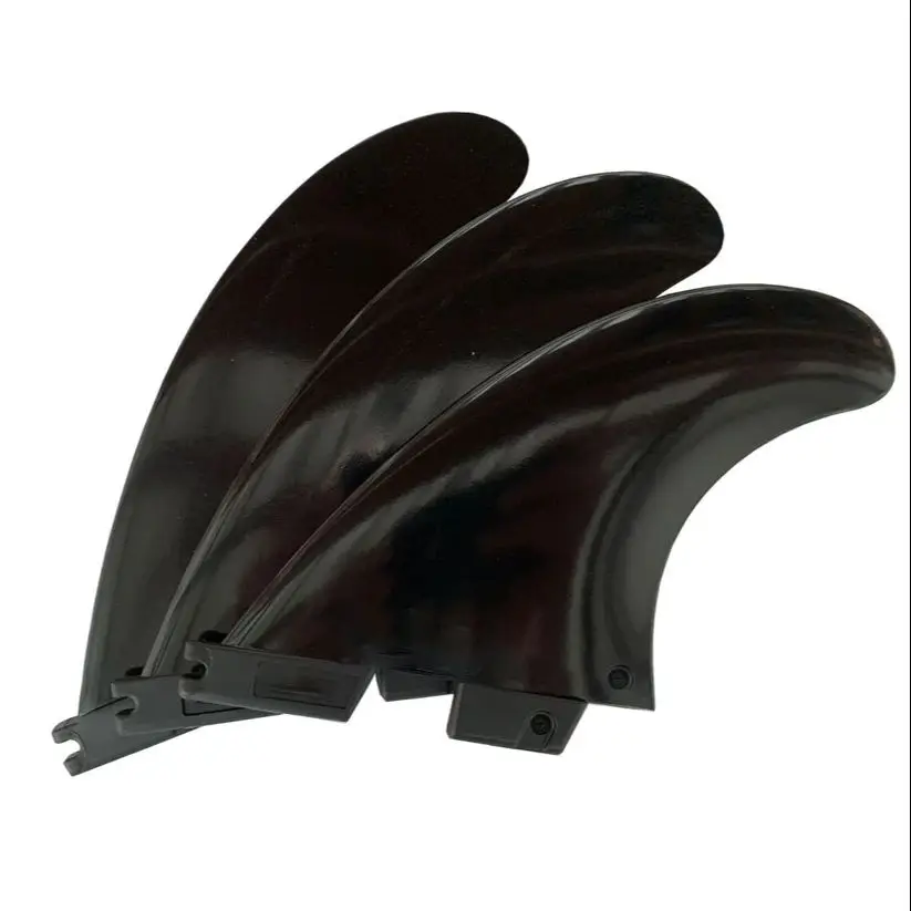 3 PCS/1 Sets F II Series Soft FIN Surf Fin High Quality Soft Plastic Black Surfboard Tri Fins