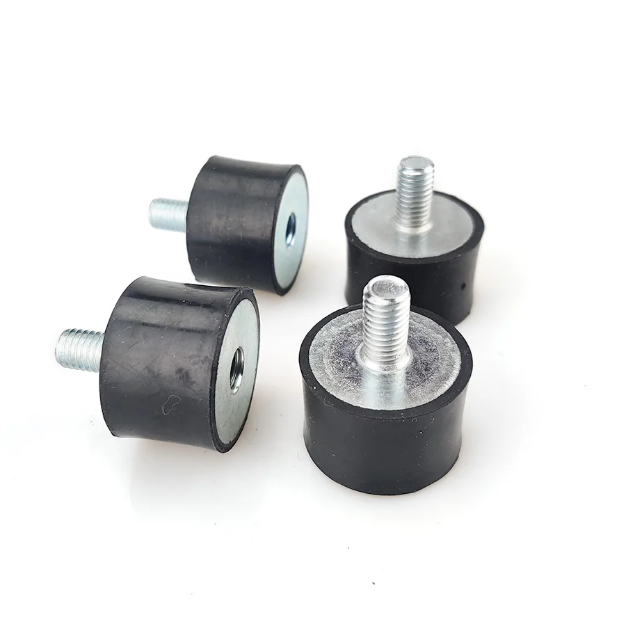 4Pcs  D30mm x H20mm M8 x L15 Male To Female Thread Rubber Shock Absorber Crash Pad Damper Anti Vibration Isolation Mount