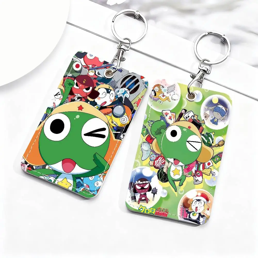 

Cartoon K-Keroro Gunsou Card Holder Suitable For Student Bus Subway Bank Gym and Keychain Loss Prevention