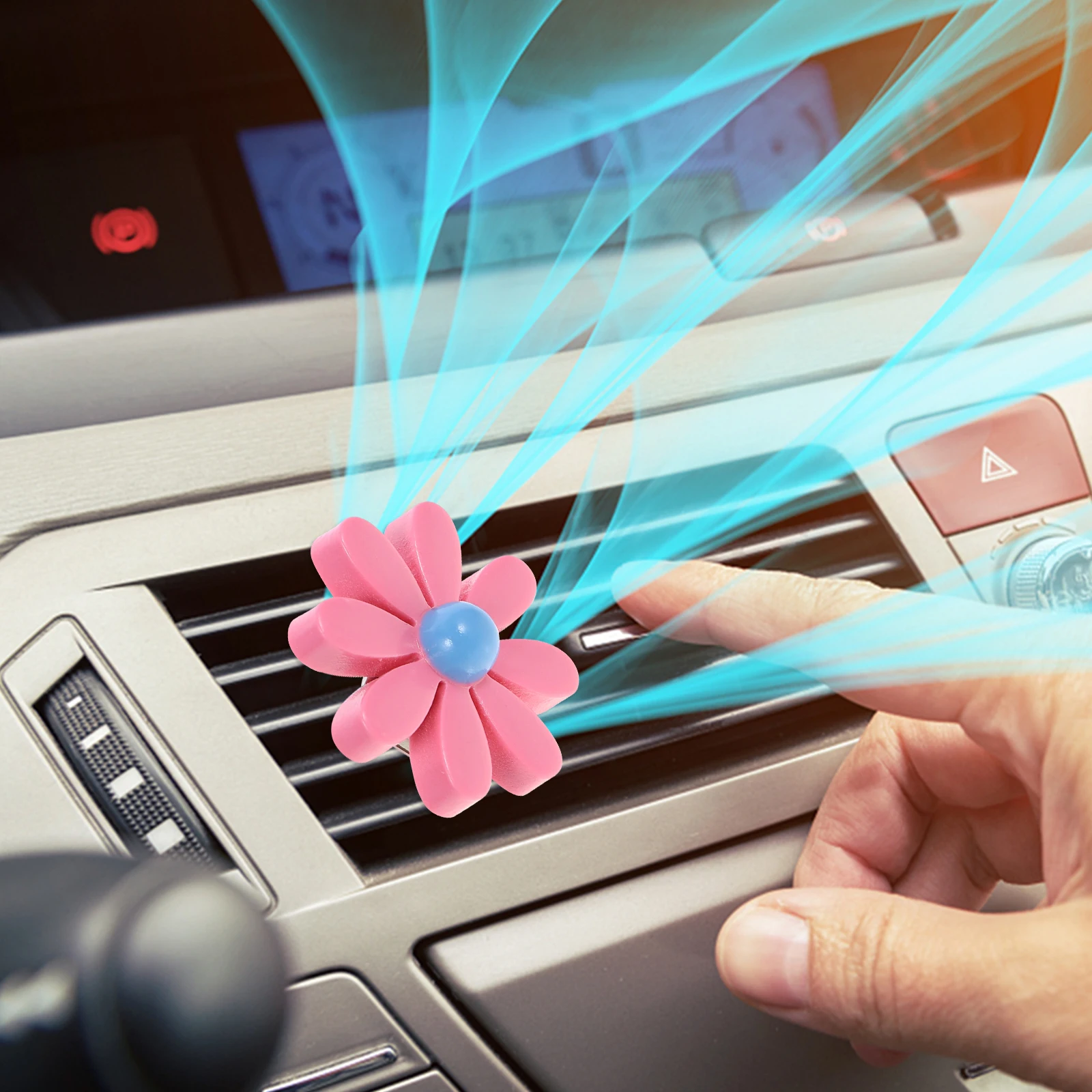 

11pcs Flower Air Freshener Car Clips Car Interior Decoration Air Vent Clip Universal Fit For All Vents Fragrance Diffuser Decor