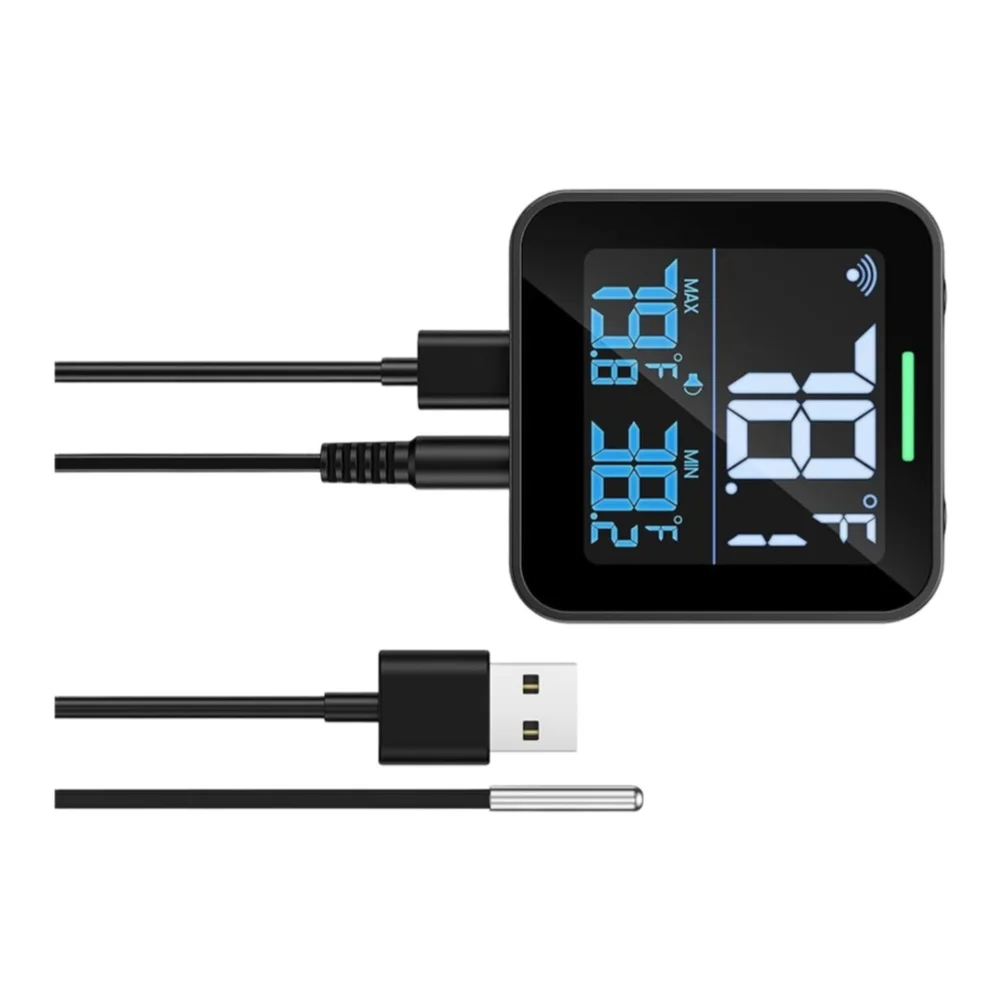 Digital WiFi Thermometer For Refrigerator With Large LCD Screen Temperature Humidity Sensor Monitor For Kitchen Tank
