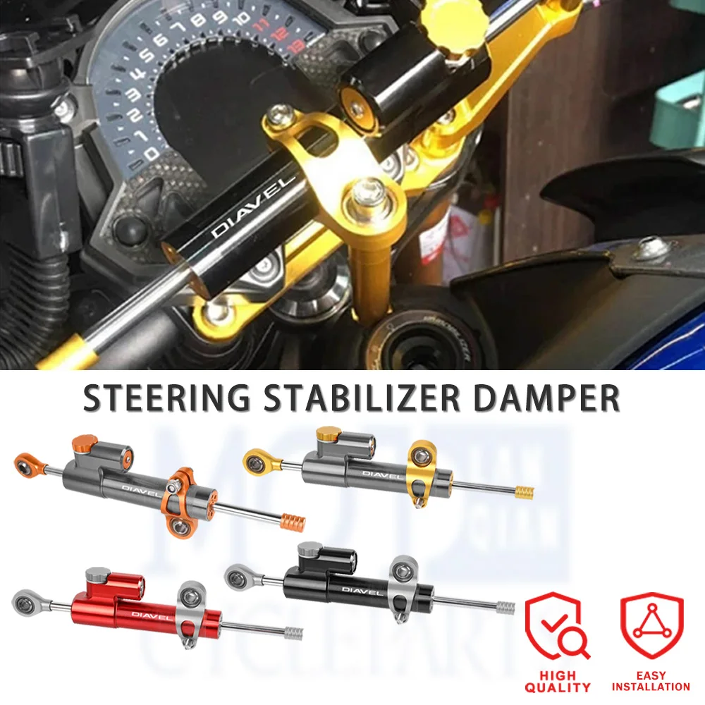 

For DUCATI DIAVEL 1200 1260S 1262 V4 CARBON CROMO DIESEL 2011-2022 2023 2024 Motorcycle Damper Steering Stabilize Safety Control