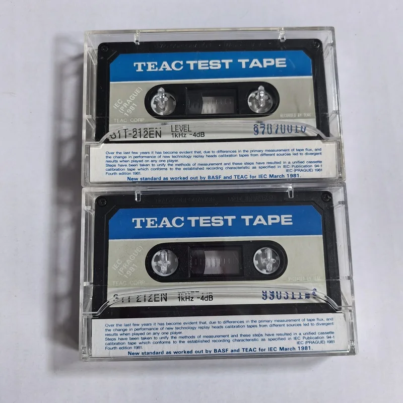 TEAC TEST TAPE STT-212EN 1kHz-4dB LEVEL ADJUSTMENT ，Recorder reference level