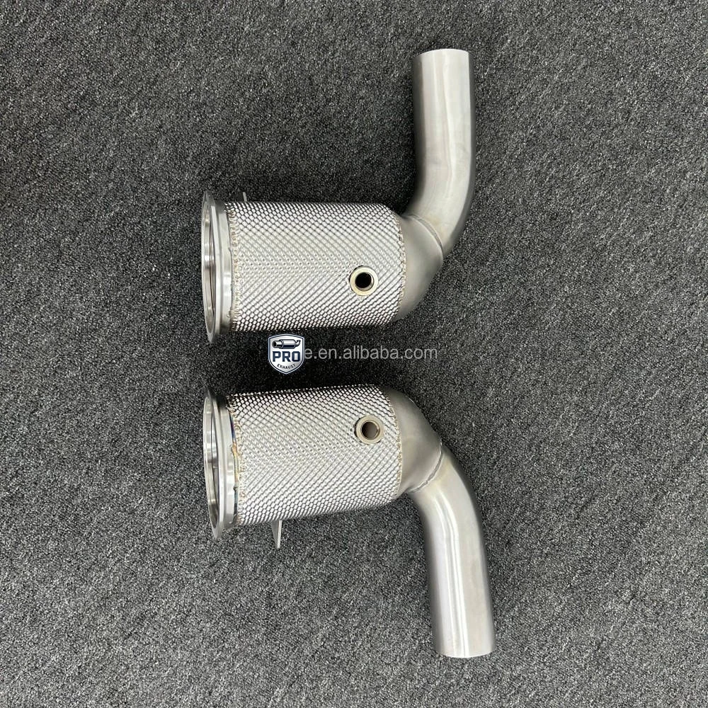 PRO Stainless Steel 304 Racing Manifold Straight Pipe Downpipe System for Porsche 911(992) 3.0T 2019-2021 Cat-Ed Exhaust