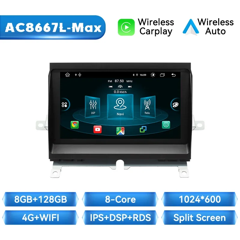AI Voice Draadloze Carplay Android Auto Multimedia Speler Voor Land Rover Discovery 3 LR3 L319 2004-2009 navigatie 4G Wifi
