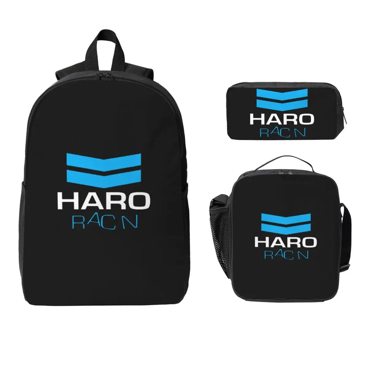 

Haro Racn Bluewhite Old School Bmx Backpack Boy Girl BookBag School Bag Laptop Shoulder Bags 3ps Insulated Lunch Bag Pencil Case