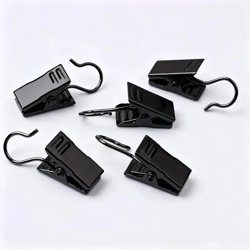 Silver Metal Drapery Pins 31 pcs, Strong Secure Grip, Silver Open-End Design, for Living Room Curtains
