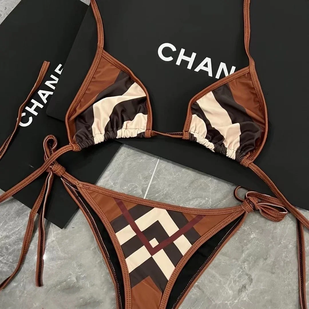 

Brand Luxury Design 2024 Summer Bikini 2 Piece Set for Women Sexy Swimwear Praia Swimsuit Ladies Biquini Maio Tankini Clothes