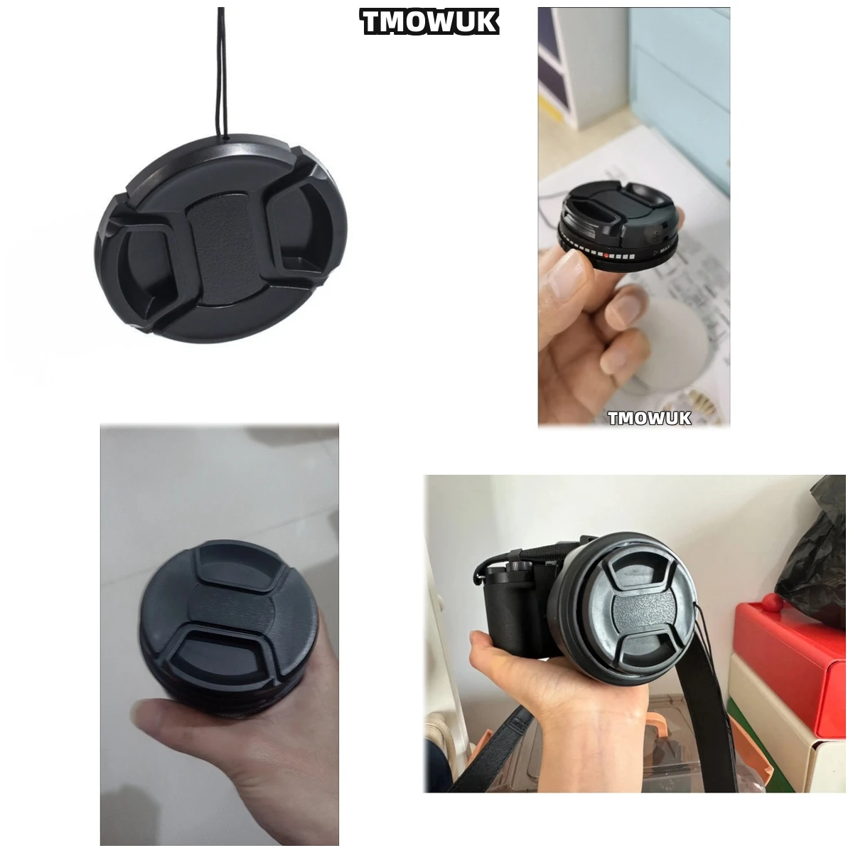 

For Nikon D5500 D5600 D600 D610 D7000 D7100 D7200 D7500 Df Z5 Camera Lens Cap Protective Cover Center Pinch Snap-on 49mm 52 55 5
