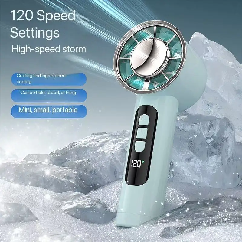 MEET SUNHigh-Speed Handheld Fan Rechargeable 1200mAh Portable Makeup Setting Spray Bottle Holder Fan Stand for Beauty Essentials