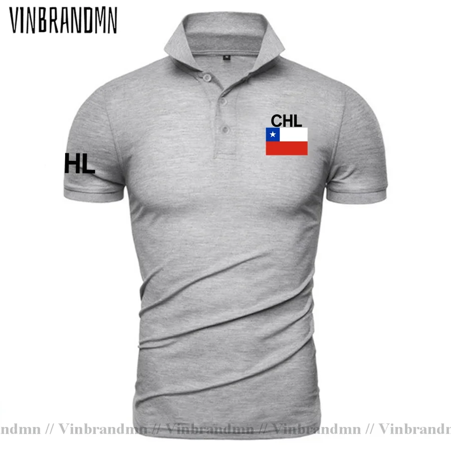 Chile Chilean CL Polo shirts Men Short Sleeve Classic Brand Shirt Country Flag Design 100% Cotton Nation Team Fashion Casual CHL