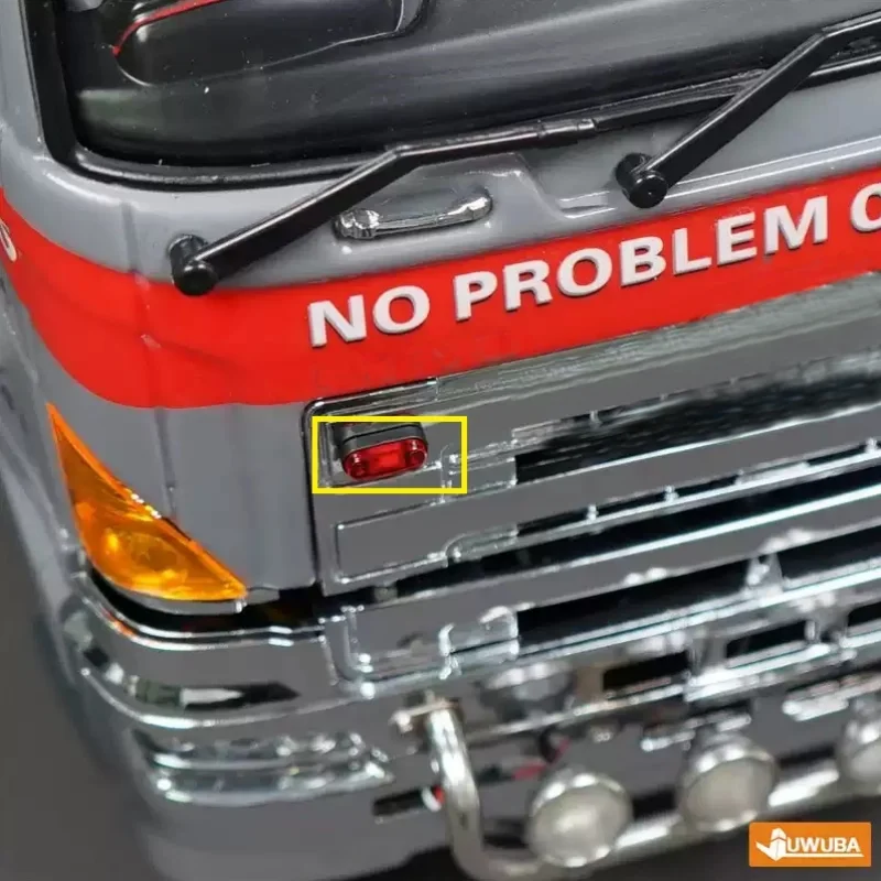 2 Stück LED 3V Positionsleuchte Breiten-/Warnleuchte für 1/14 Tamiya RC Truck Kipper für SCANIA 770S 56368 VOLVO ACTROS MAN Auto – Detail 7
