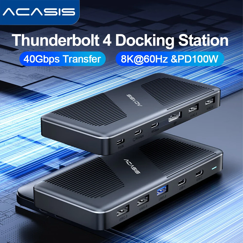 Imagem -01 - Acasis-docking Station Usb c Dock Tipo-c Expansor para Macbook Pro pc Laptop 11 em 40gbps 8k @ 60hz acasis docking station usb c dock tipo c expansor para macbook pro pc laptop 11 em 40gbps 8k 60hz 01