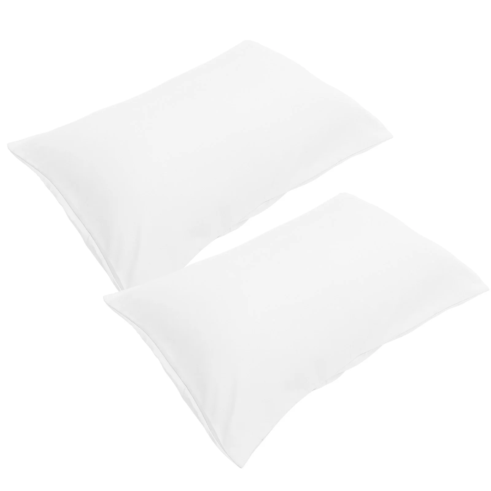 2 Pcs Microfiber Carded Pillow Travel Envelope Solid Color Children's Cases Pack White Kids Pillowcase Cover for Closure