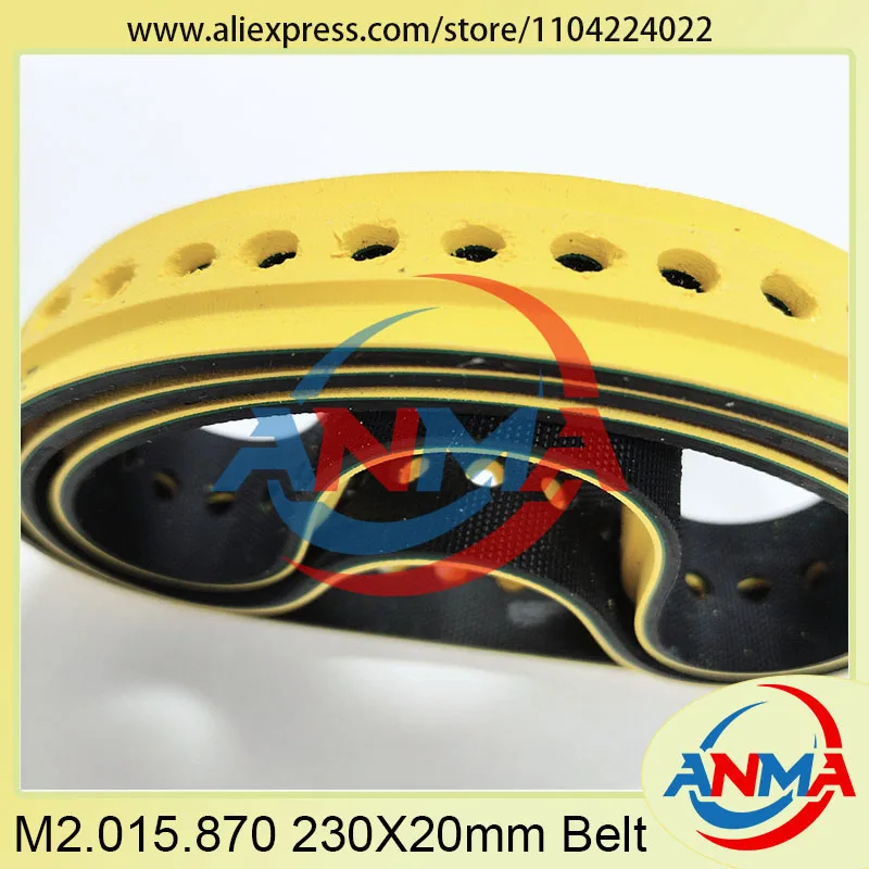 3Pieces M2.015.870 Yellow Slow Down Belt  230x20mm For SM74 CD74 Printing Machine Parts