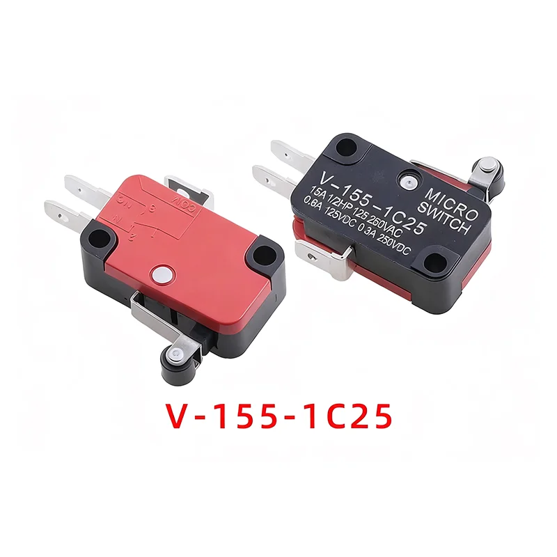 XYQ 10 قطعة جديد مايكرو التبديل السكتة الدماغية الحد التبديل V-152-1C25 V-156-1C25 V-15-1C25 V-153-1C25 V-155-1C25 الحد التبديل السفر التبديل