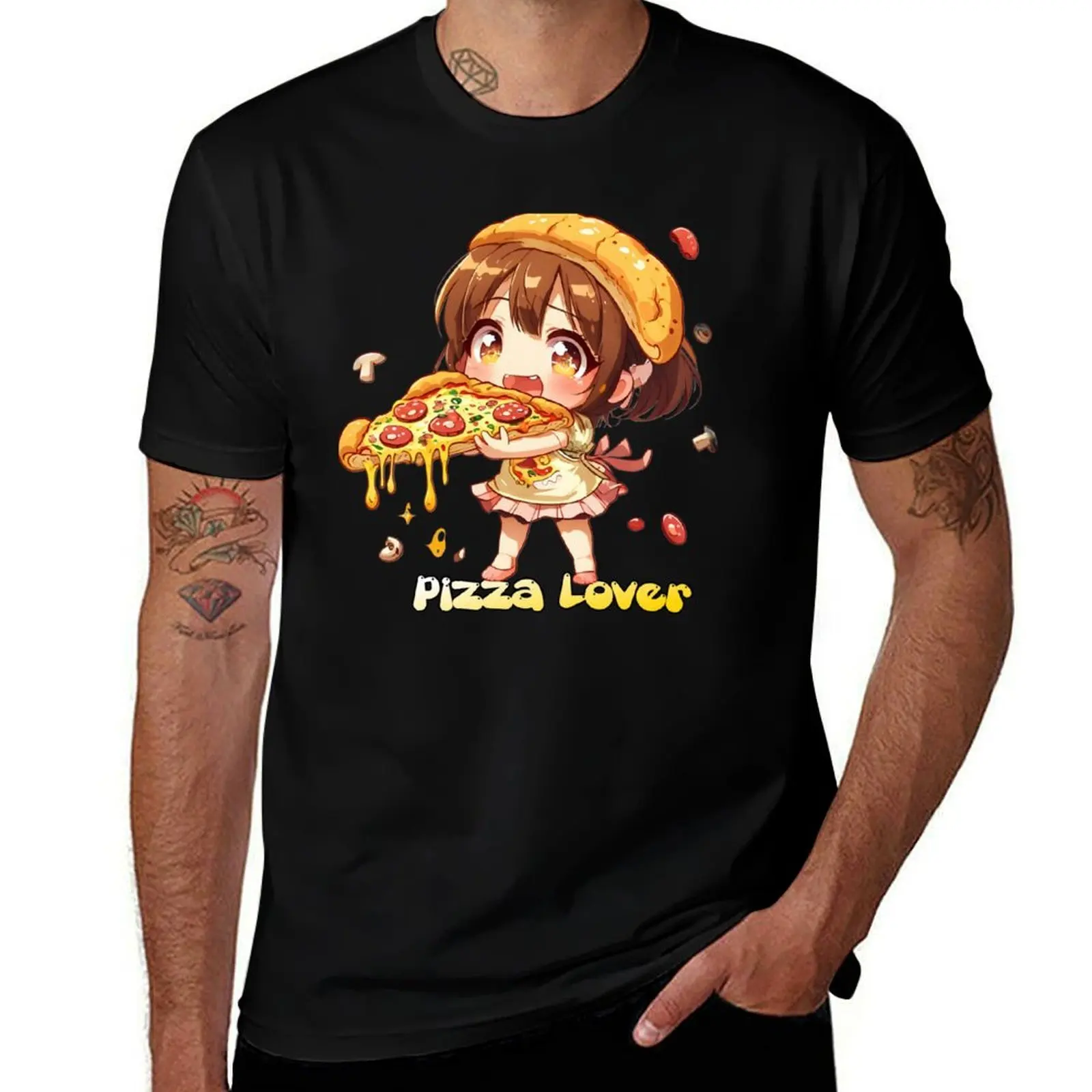 

Kawaii man man Ver.1 Pizza cotton for t shirt summer t shirts lover T-Shirt Girl