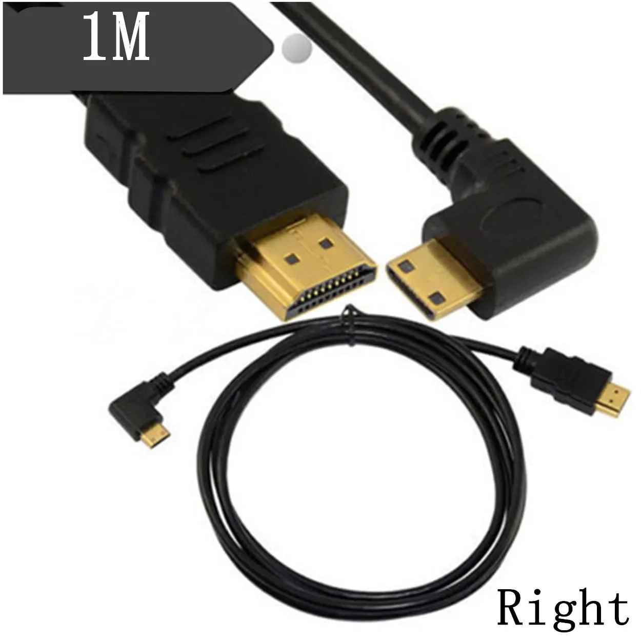 Premium 1080P 6Ft kompatybilny HDMI 1.4 męski do Mini HDMI męski kabel wtykowy pod kątem 90 ° lewy/prawy/w górę/w dół