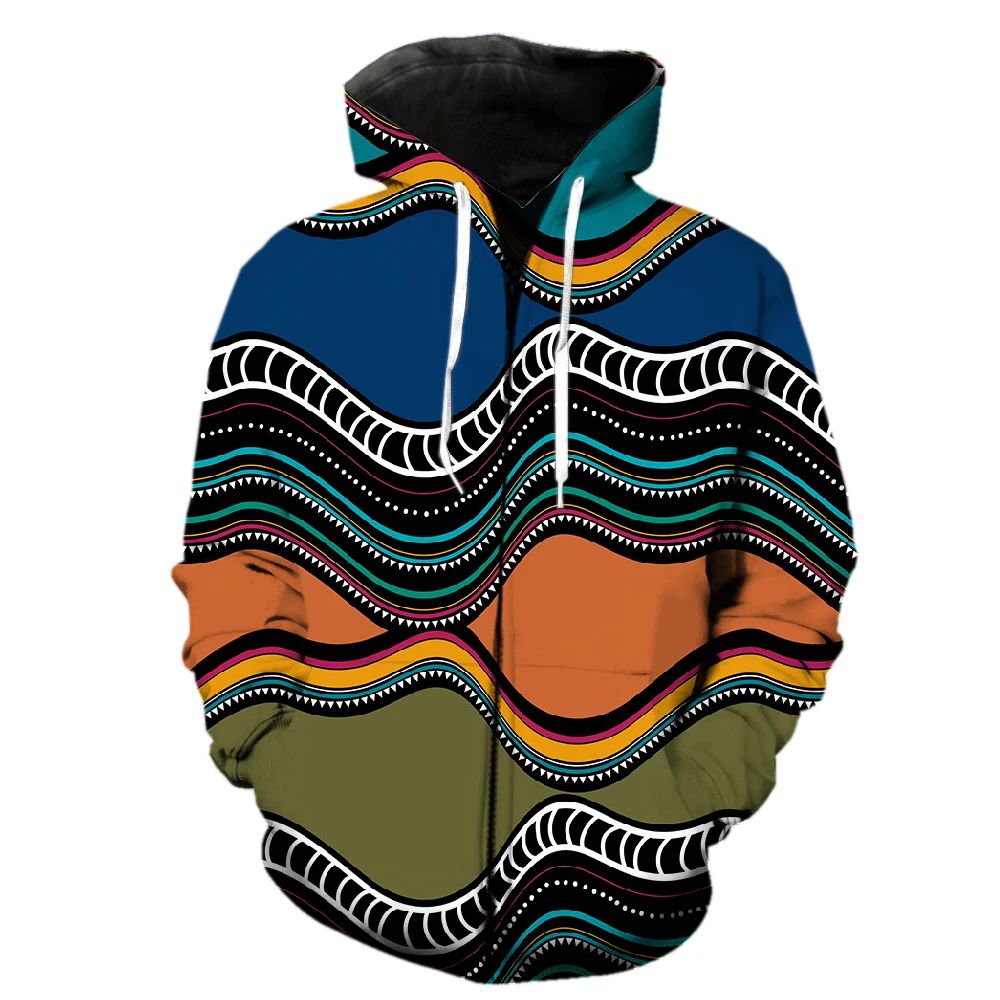 

Fabric Map of Ethnic Primitive Tribes Men's Zipper Hoodie Hip Hop 3D Printed Teens Long Sleeve Spring Tops Casual Unisex Funny